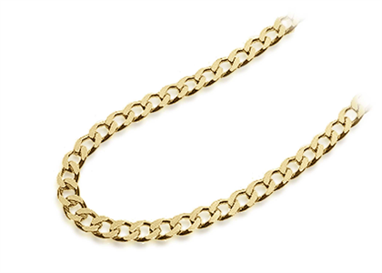 Gold Plated 8 mm Mens Curb Chain